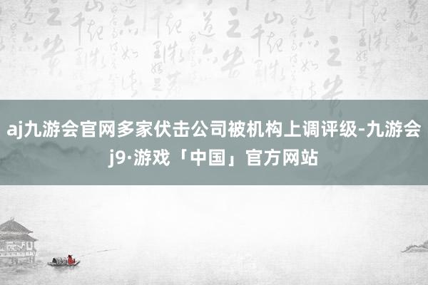 aj九游会官网多家伏击公司被机构上调评级-九游会j9·游戏「中国」官方网站